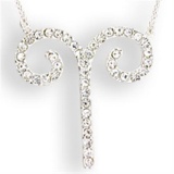 Pretty .11ct White Sapphire Aries Zodiac Necklace