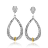 18k Gold Accent Graduated Popcorn Earrings