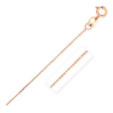 14k Rose Gold Diamond Cut Cable Link Chain 0.68mm