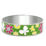 Pretty Multi-colored Floral Design Bangle