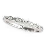 14k Wgold .09ct Diamond Unique Infinity Band