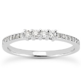 14k Wgold Round .21ct Diamonds Wedding Ring
