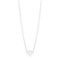 14k White Gold Pearl Solitaire Necklace