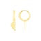 14k Gold Angel Wings Hoop Earrings