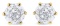 14k Gold Round 2.00ct Diamond Stud Earrings