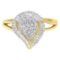 10k Gold Round & Baguette .50ct Diamond Ring