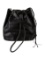 Rebecca Minkoff Blk Leather Drawstring Bucket Bag