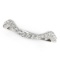 14k Wgold Round .18ct Diamond Curved Style Band