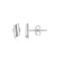 14k White Gold Polished Rectangular Post Earrings
