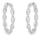 10k Wgold 1.51ct Diamond Infinity Hoop Earrings