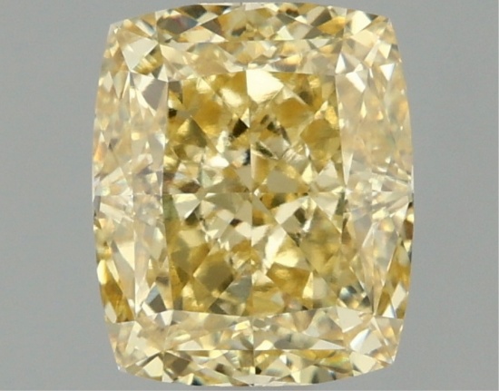 Fancy Yellow Cushion Cut 1.53ct Vvs2 Lab Diamond