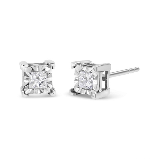 Elegant .25ct Diamond Composite Quad Earrings