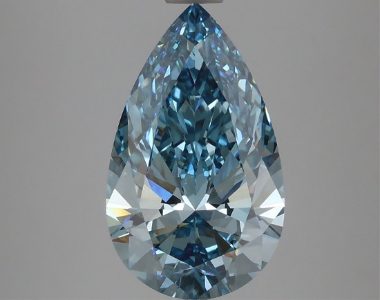 Fancy Blue Pear Cut 4.07ct Vs1 Lab Diamond