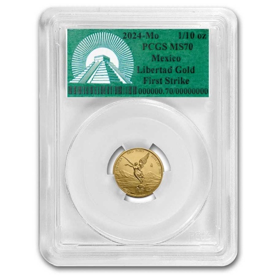 2024 1/10 Oz Gold Libertad Ms-70 Pcgs (fs)