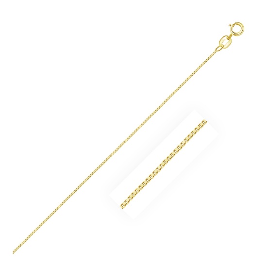 10k Gold Classic Box Chain 0.6mm