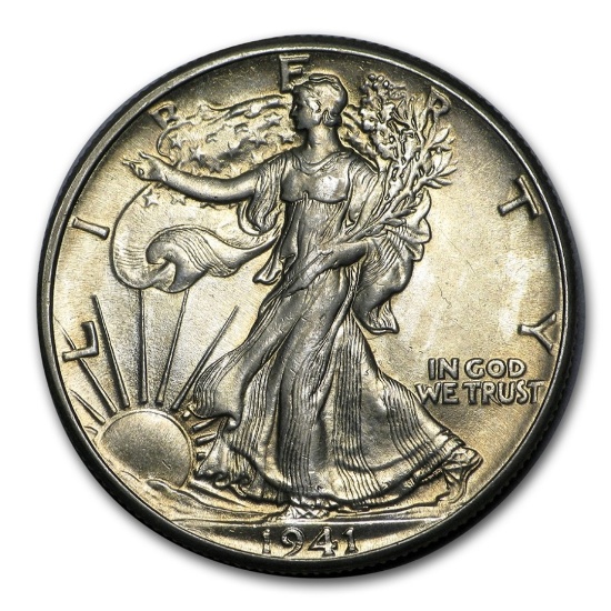 1941 Walking Liberty Half Dollar Bu