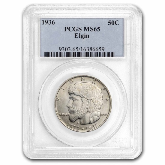 1936 Elgin Centennial Half Ms-65 Pcgs