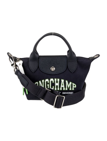 Longchamp Blue Canvas Graphic Zip Cls Belt Bag
