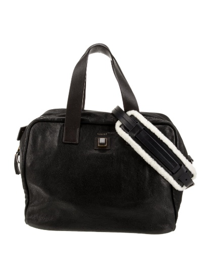 Celine Blk & Brn Lthr Multitonal Hdw Top Hdl Bag
