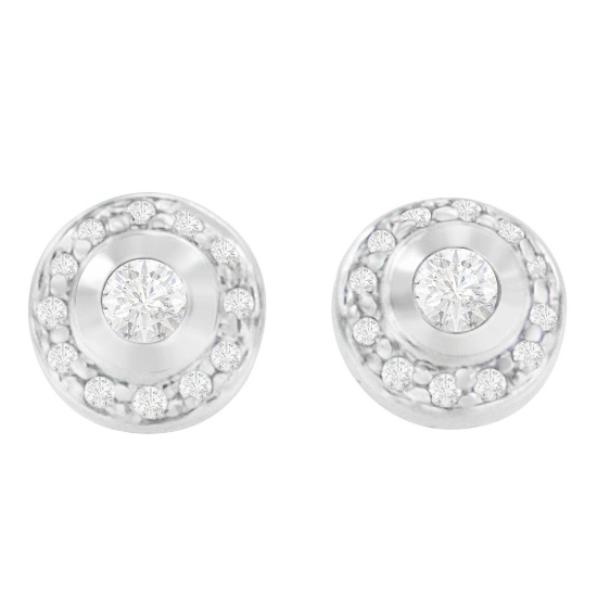14k Gold Round Cut .30ct Diamond Earrings