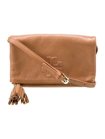 Tory Burch Neutrals Leather Tassel Crossbody Bag