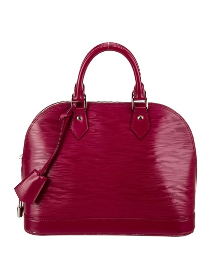 Louis Vuitton Alma Pm Burgundy Epi Top Hdl Bag