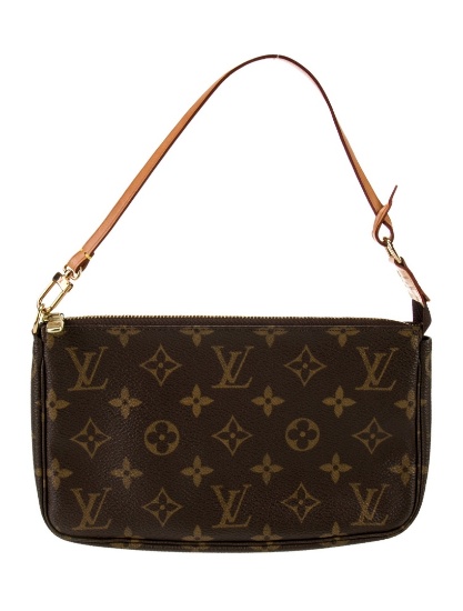 Louis Vuitton Mono Pochette Acc. Brn Top Hdl Bag