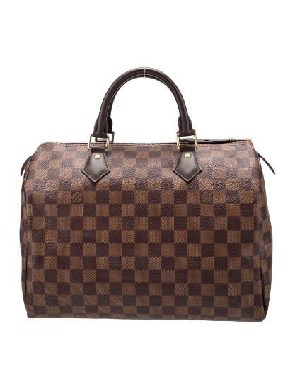 Louis Vuitton Damier Ebene Speedy 30 Top Hdl Bag