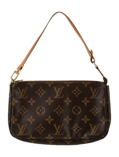 Louis Vuitton Mono Brown Pochette Acc. Top Hdl Bag