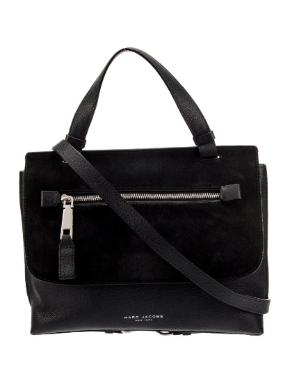 Marc Jacobs Black Lthr Slvr-tone Hdw Crossbody Bag