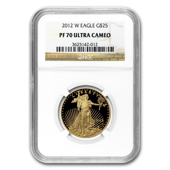2012-w 1/2 Oz Proof American Gold Eagle Pf-70 Ngc