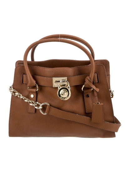 Michael Kors Saffiano Leather Turn-lock Shldr Bag