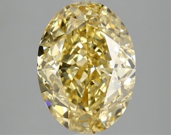 Fancy Yellow Oval Cut 4.07ct Vs1 Lab Diamond