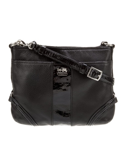 Coach 1941 Black Leather Zip Cls Msgr Bag