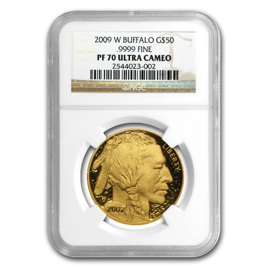 2009-w 1 Oz Proof Gold Buffalo Pf-70 Ngc