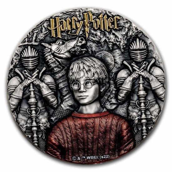 2022 Niue 2 Oz Ag Harry Potter Philosopher's Stone