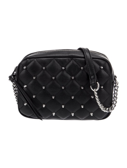 Rebecca Minkoff Blk Leather Zip Cls Shldr Bag