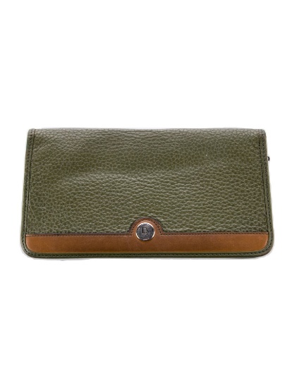 Christian Dior Green Calfskin Snap Closed Wallet
