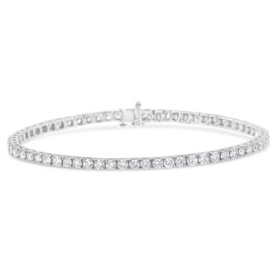 Igi Certified 14k Gold 5.00ct Diamond Bracelet