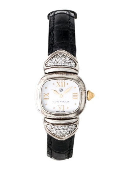 David Yurman Sterling Silver Mop Dial Women's 21mm