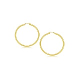 14k Gold Polished Hoop Earrings