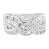 14k Gold 1.00ct Diamond Interweaving Ring
