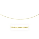 14k Gold Pendant Chain With Textured Links