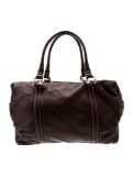 Gucci Burgundy Leather Gold-tone Hdw Top Hdl Bag