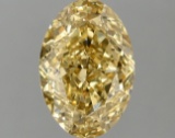 Fancy Yellow Oval Cut 1.56ct Vs1 Lab Diamond