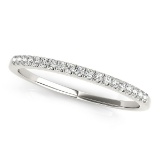 14k Wgold .12ct Diamond Scallop Pave Wedding Ring
