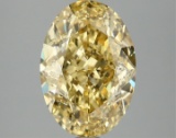 Fancy Yellow Oval Cut 4.14ct Vs1 Lab Diamond