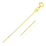 14k Gold Diamond Cut Cable Link Chain 0.7mm