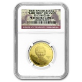 2015-w 1/2oz Proof Gold Lady Bird Johnson Pf70 Ngc