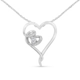 Exquisite .11ct Diamond Heart Necklace